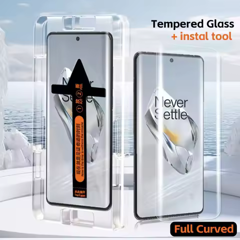 2Pcs Full Cover Tempered Glass For OnePlus 12 Screen Protector For OnePlus 12 11 11R Ace2 10 9 8 Pro