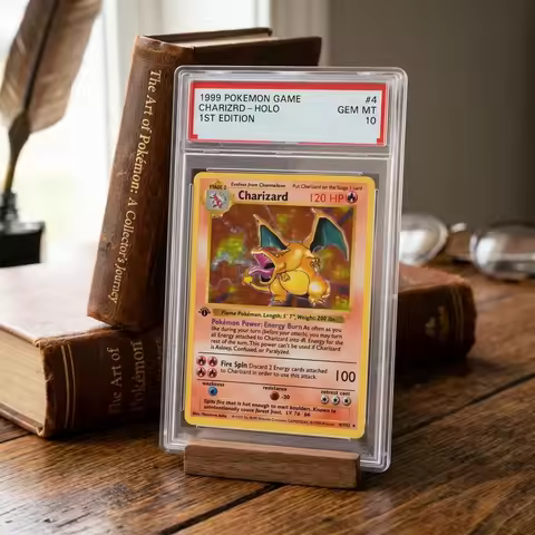 1999 Charizard 4/102 1st Edition Base Set Rare Non-Holo Vintage Mitsuhiro Arita WOTC Fire Type Displ