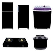 HITAM MESIN 1-door Refrigerator Sticker/2-Door Refrigerator/ Stove/Washing Machine/Ricecooker Plain Black Color