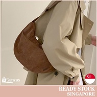 [SG SELLER] Hundred Ins Crossbody Bag Women's New Tide Fashion Corduroy Dumpling Bag Niche Single Sh