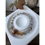 Whisper Gems Four Seasons Phantom Quartz designer bracelet 4季幽灵黄水晶 白水跑环 设计款手串