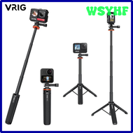 WSYHF VRIG แท่ง TP-08ติดเซลฟี่ยืดได้ขาตั้งสามขาสำหรับกล้อง Go Pro ฮีโร่12 11 10 9 8 7 6 5 4 Insta360 X3หนึ่ง R Osmo กล้องแอคชั่นแคมเมราอุปกรณ์เสริม NXNHJ