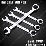 72 Teeth 6-27MM Ratchet Spanner Combination Wrench CrV Chrome Vanadium Ratcheting Repair Hand Tool S