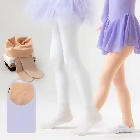 2026 Spring Kids Light Fleece Lined Leggings Solid Color Footed Leggings for 1-9Y Girls Children Dan
