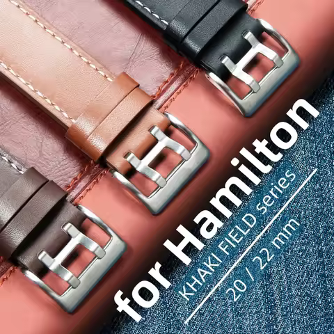 For Hamilton Khaki Field Murph H70595593 H70655733 Leather Pin Needle buckle Watchband Watch Strap B