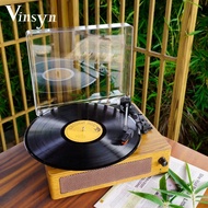 Vinsyn Vinyl Player with Speaker Bluetooth 5.0 Turntable Music Player 33 45 78 RPM Record Player LP 