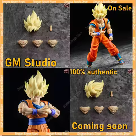 Dragon Ball SHF GM Studio Goku Head Sculpture Accessory Pack Bleached Hair Solid Color Version Norma