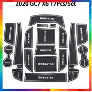 ‍ 2016-2020 Geely GC7 X6 Car Door Slot Mat Auto Interior Rubber Anti-Slip Gate Groove Pad Cup Holder