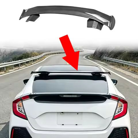 Spoon Style Rear Roof Spoiler Wing For Honda Civic 10th Gen FK8 Hatchback Car Exterior Racing Tuning