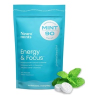 Premium Neuro Energy & Focus Chewing Gum, Natural Caffeine + L-Theanine & B Vitamins, Zero Sugar Pep