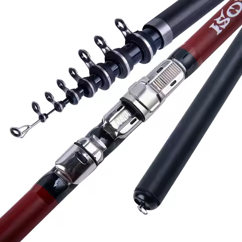 Goture 3.6m 4.5m 5.4m 6.3m Rock Fishing Rod Carbon Fiber Telescopic Spinning Fishing Rods Sea Fishin