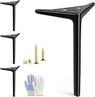 Set of 4 Furniture Feet, Black, 25 cm Furniture Feet, Metal Sofa Feet, Load Capacity up to 700 kg, M