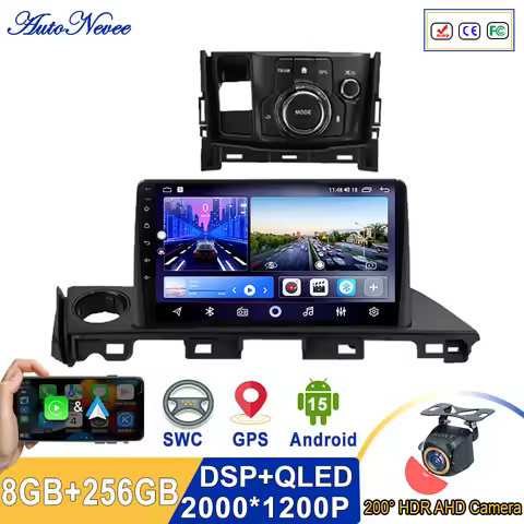2K Incell Screen Android 14 CarPlay Car Radio For Mazda 6 Atenza 3 GJ GL 2015 - 2018 Multimedia Vide