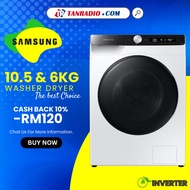 Samsung ( WD10T504DBE ) 10.5kg WASH 6kg DRY - INVERTER Washer Dryer FRONT LOAD WASHING MACHINE - MESIN BASUH