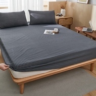 ผ้าปูที่นอน รัดรอบ360° ผ้าคลุมเตียง 10นิ้ว 5ฟุต6ฟุต7ฟุต ผ้าฝ้ายCotton ผ้าปูที่นอน กันฝุ่น สไตล์ญี่ปุ