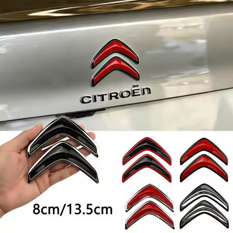 Citroen 3D Car Logo Sticker 8cm/13.5cm Rear Trunk Badge for C3 C4 C5 C6 Elysee C4L Picasso Aircross 