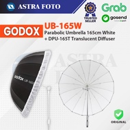 Godox UB-165W Parallel Umbrella 165cm White + DPU-165T Translucent In