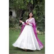 ANARKALI GOWN WHITE.