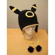 HANDMADE POKEMON UMBREON BEANIE HAT/POKEMON HAT/CUTE BEANIE HAT VIRAL/KOREAN FASHION AESTHETIC/KAWAI