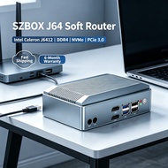SZBOX J64 Soft Router Intel Celeron J6412 Single Channel DDR4 M.2 NVMe PCIe 3.0 Support OpenWrt IKua