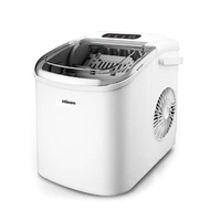 HICON Home Mini Ice Maker Ice Maker Self-Cleaning Ice Size Adjustment - White/Black