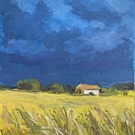 Before the rain, oil painting, 5x7in