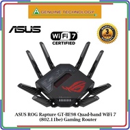ASUS ROG Rapture GT-BE98 Quad-band WiFi 7 (802.11be) Gaming Router, support 320MHz bandwidth &amp; 4096-QAM, dual 10G ports