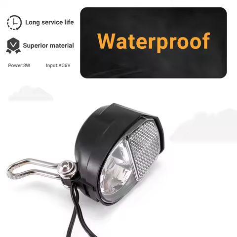 AAAF Dynamo Bike Light Front Light Set Input AC 6V 3W Dynamo Bicycle LED Headlight Bike Accessories