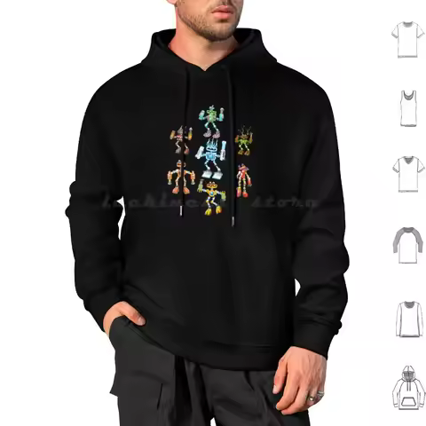 My Singing Monsters Wubboxclassic Hoodie Cotton Long Sleeve My Singing Monsters Green Wubbox Epic Wu