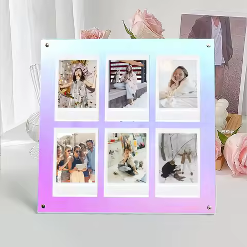 3-Inch Stereo Photo Frame Six Palaces Magnet Acrylic Photo Frame For Fujifilm Mini 12/11/8/9/40/41/9