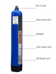 Cột lọc thô Composite 1054 full vật liệu lọc.