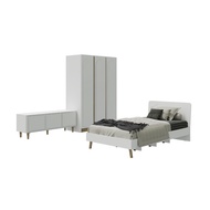 Koncept Furniture ชุดห้องนอน เตียง 3.5 ฟุต KC-PLAY รุ่น NORDIS-04 สีขาว