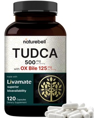 TUDCA 500mg with OX Bile 125mg Per Serving, 120 Capsules – Bile Salts Support, High Absorption Livam