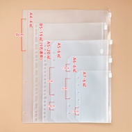 A5A4B5A6A7 Frosted PVC Zipper Bag Pull Side Bag Storage Bag Loose-leaf Matching Bag File Information