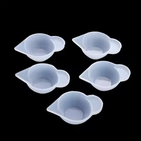 5Pcs/Lot 10ml Dispensing Silicone Cups Tools Resin Tool for DIY UV Epoxy Resin Crafts Jewelry Making