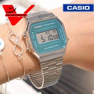 นาฬิกา  Casio A168WEM  (ประกัน CMG ศูนย์เซ็นทรัล1ปี) นาฬิกาข้อมือ สายสแตนเลส รุ่น  A168WEM-2DF (หน้าฟ้า) Veladeedee