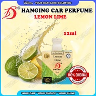 🌸 DWANGI Fresheners Lemon Lime Car Home Perfume Hanging Packaging Kotak Pewangi Kereta 12ml Original