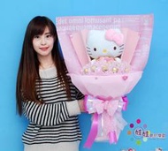 可愛hello kitty花束~正版授權~KITTY金莎花束kitty玩偶~畢業花束~kitty花束~生日禮物~全省宅配