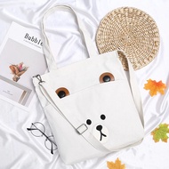 Twenty Bag – Tas Tote Bag Wanita Resleting Motif BROWNCHIP Aesthetic Fashion Korea Styl Multifungsi