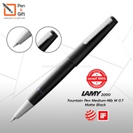 LAMY 2000 Fountain Pen Medium-Nib Matte Black - ปากกาหมึกซึม ลามี่ 2000 ดำด้าน หัว M 0.7 สีดำ (พร้อม