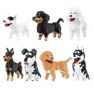 Belle 18240-18247 Dachshund Husky Chow Chow Schnauzer Golden Retriever Poodle Doberman Building Bloc