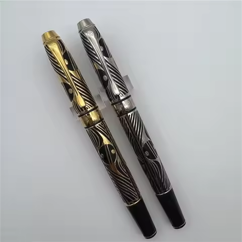 Hero Iridium Fountain Pen Special Carving Squeezing Ink Absorbing F 0.5MM Metal Craft Stationery Wri