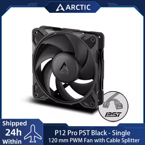 ARCTIC P12 Pro PST, High-Performance 120mm Case Fan with PWM Sharing Technology (PST), Speed:400–300