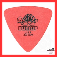 Jim Dunlop Tortex Triangle Pick 24-Pack & Musent Custom Players Pick +1 Set | 431B.50-RED-24P