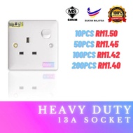13A Single Switch Socket 13A Switch lampu Electric Socket 13A Socket Plug socket dinding wall socket