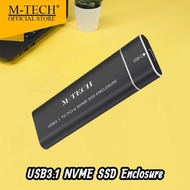 M-Tech Casing SSD M.2 NVME USB 3.1 Enclosure SSD M2 NVME Case