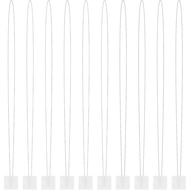 JIYIN 10 Pcs Long Needle Threader, White Punch Needle Threader Needles Threaders for Embroidery Flos