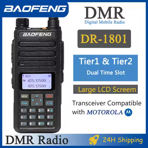 Baofeng DR-1801 Walkie Talkie DMR Radio Dual Band Dual Time Slot Digital Ham Radio DMR 1801 Tier I&I