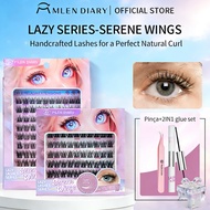 Mlen Diary Thick Cluster 3D Natural Reusable False Eyelashes D Curl DIY Lashes Extensions