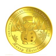 999.9 Pure Gold | 5g Snowman Gold Medallion